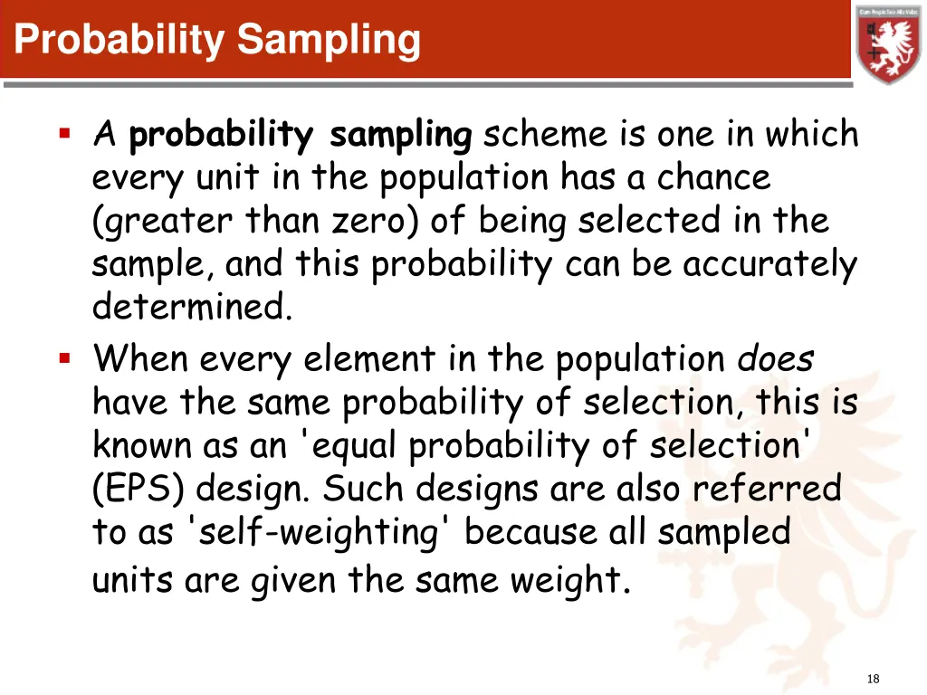 probability sampling