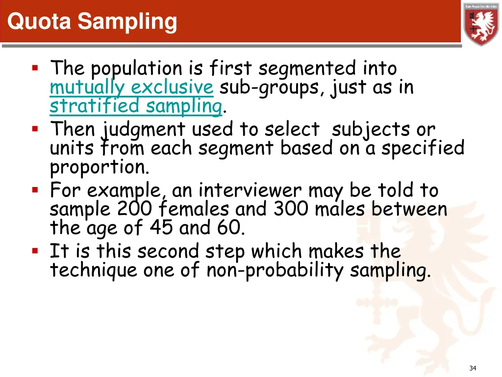 quota sampling