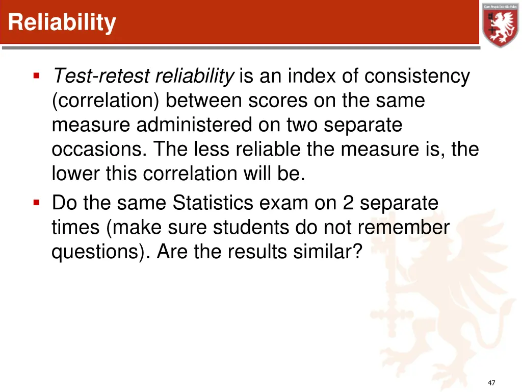 reliability