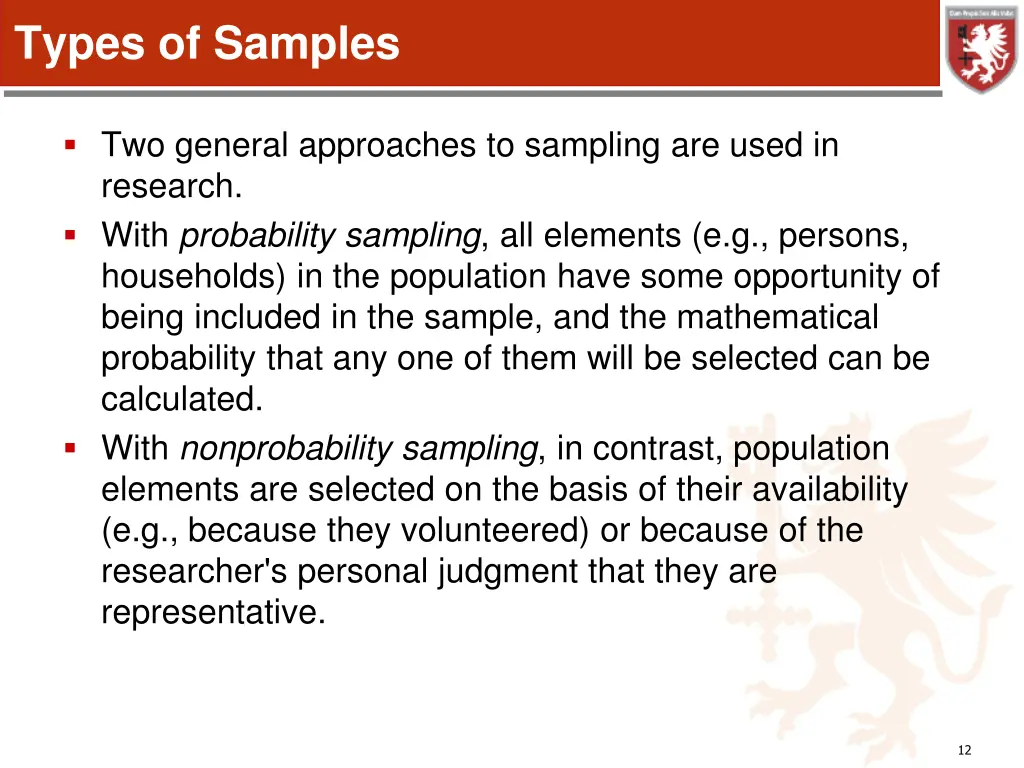 types of samples 1