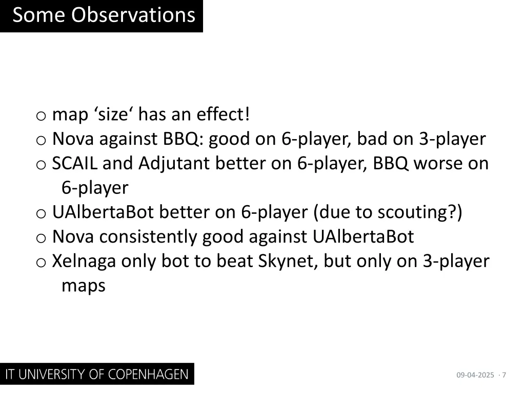 some observations