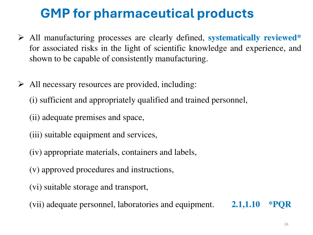gmp for pharmaceutical products