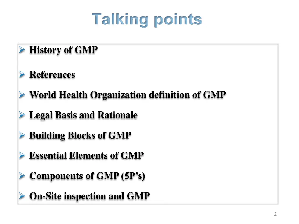 history of gmp