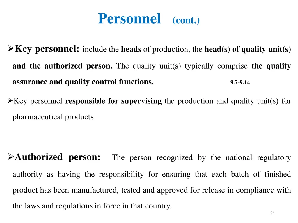 personnel cont