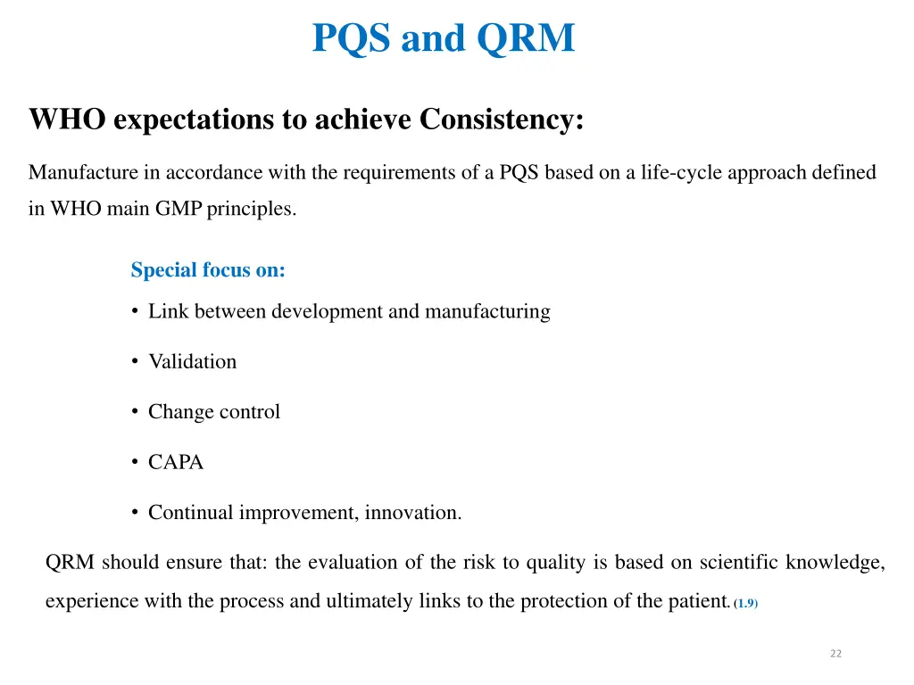 pqs and qrm