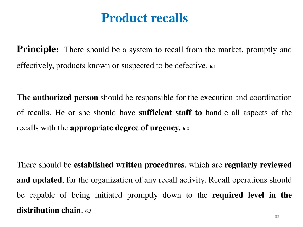 product recalls