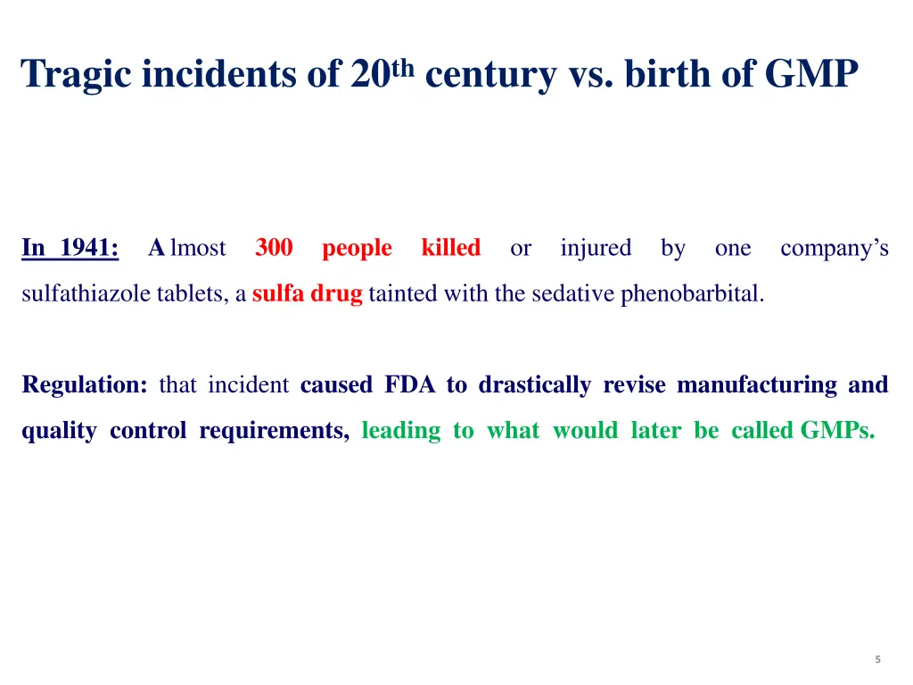 tragic incidents of 20 th century vs birth of gmp 2