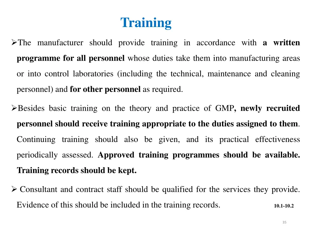 training