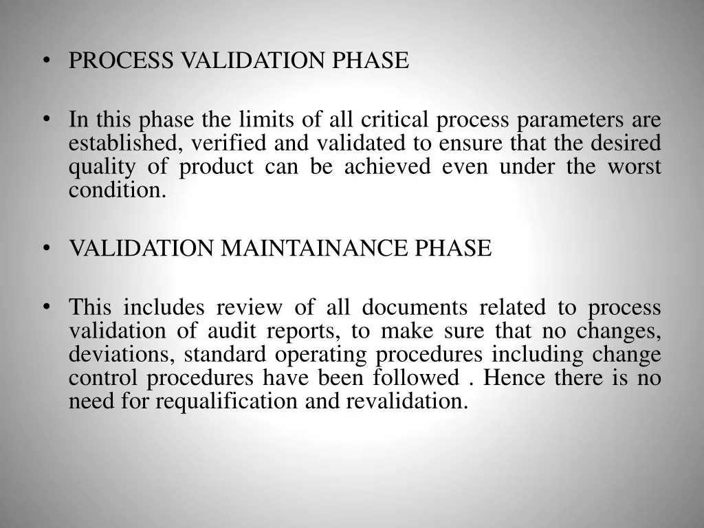 process validation phase