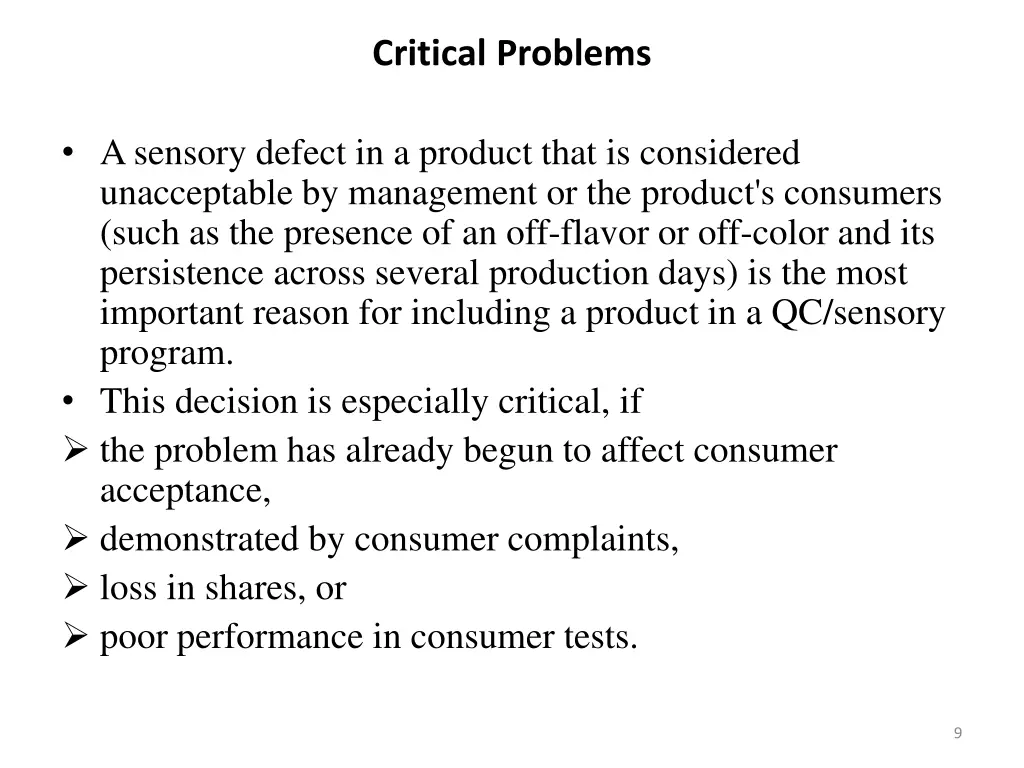 critical problems