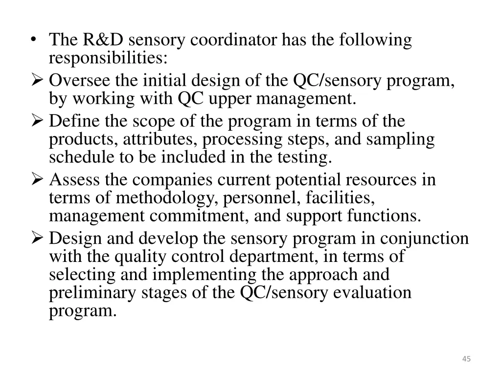 the r d sensory coordinator has the following