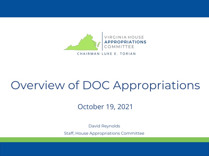 overview of doc appropriations