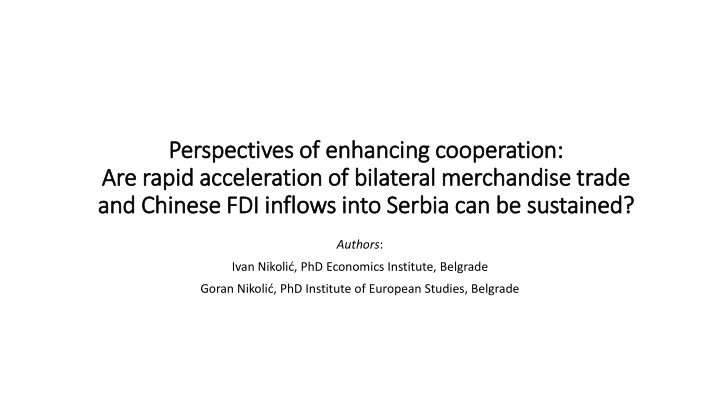 perspectives of enhancing cooperation