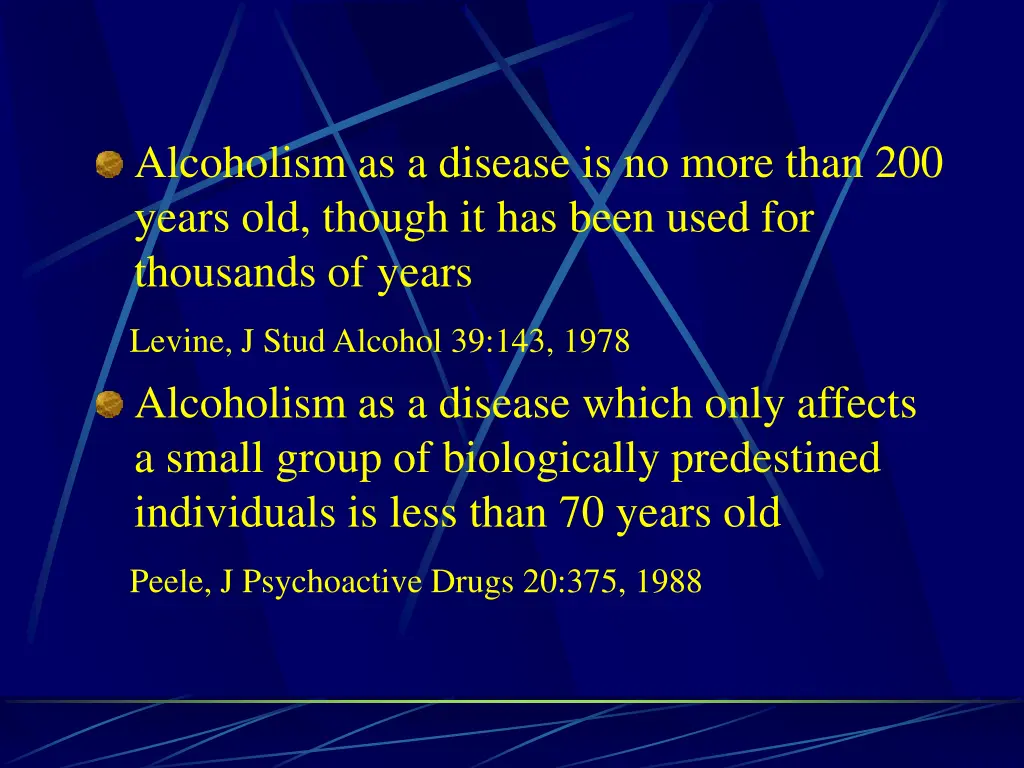 alcoholism as a disease is no more than 200 years