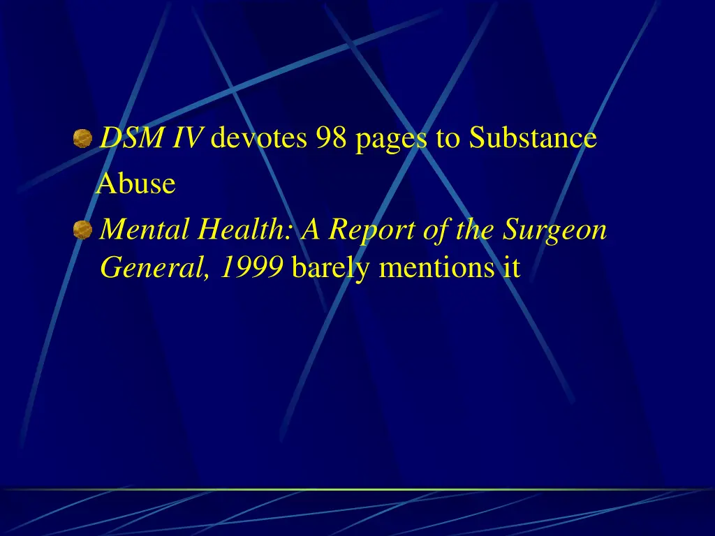 dsm iv devotes 98 pages to substance abuse mental