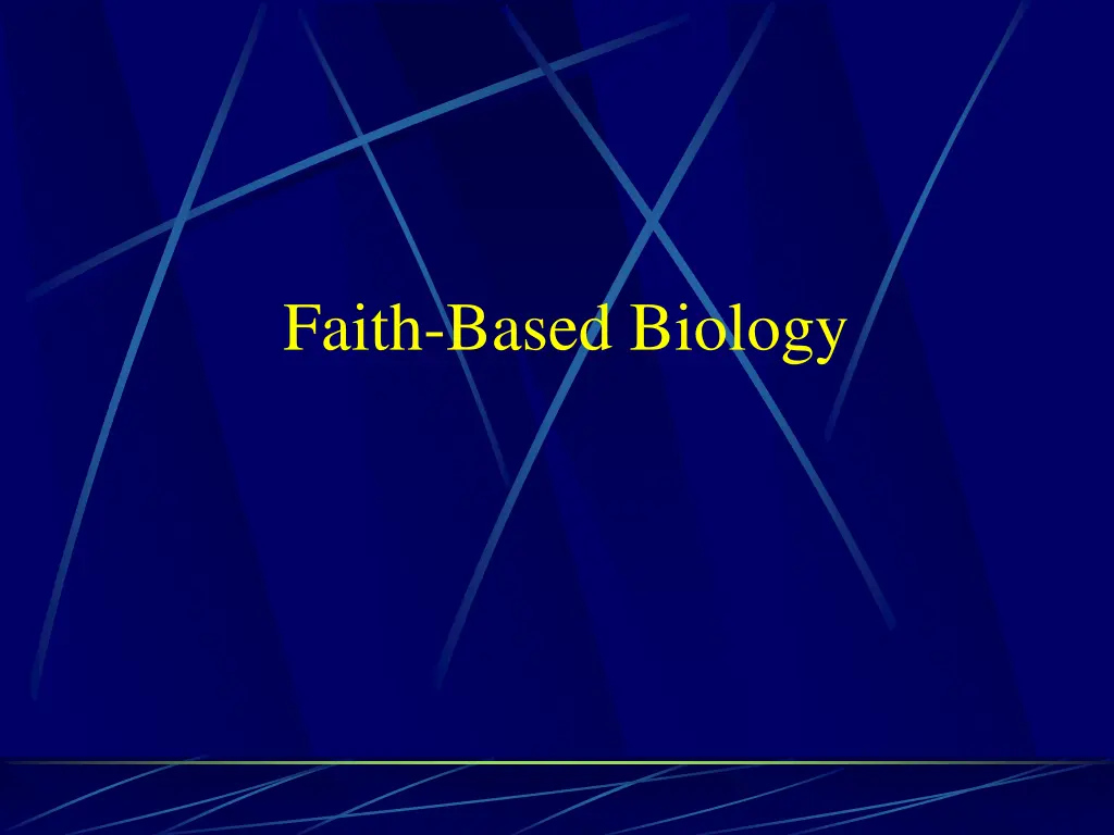 faith based biology