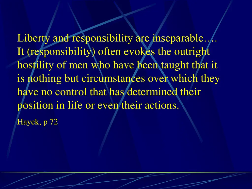 liberty and responsibility are inseparable