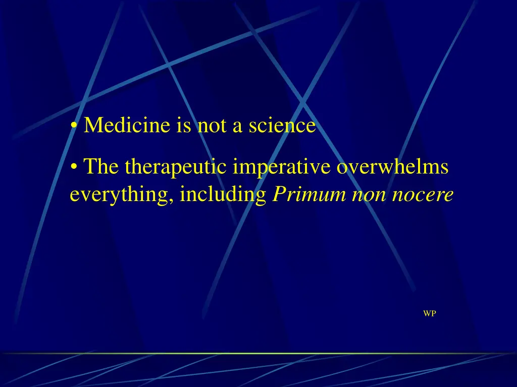 medicine is not a science