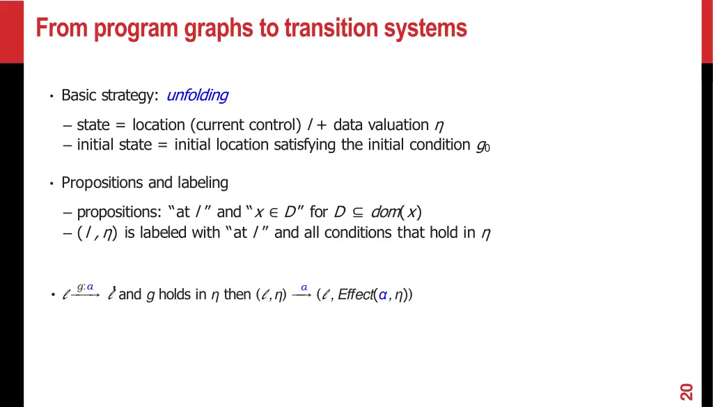 from program graphs to transition systems