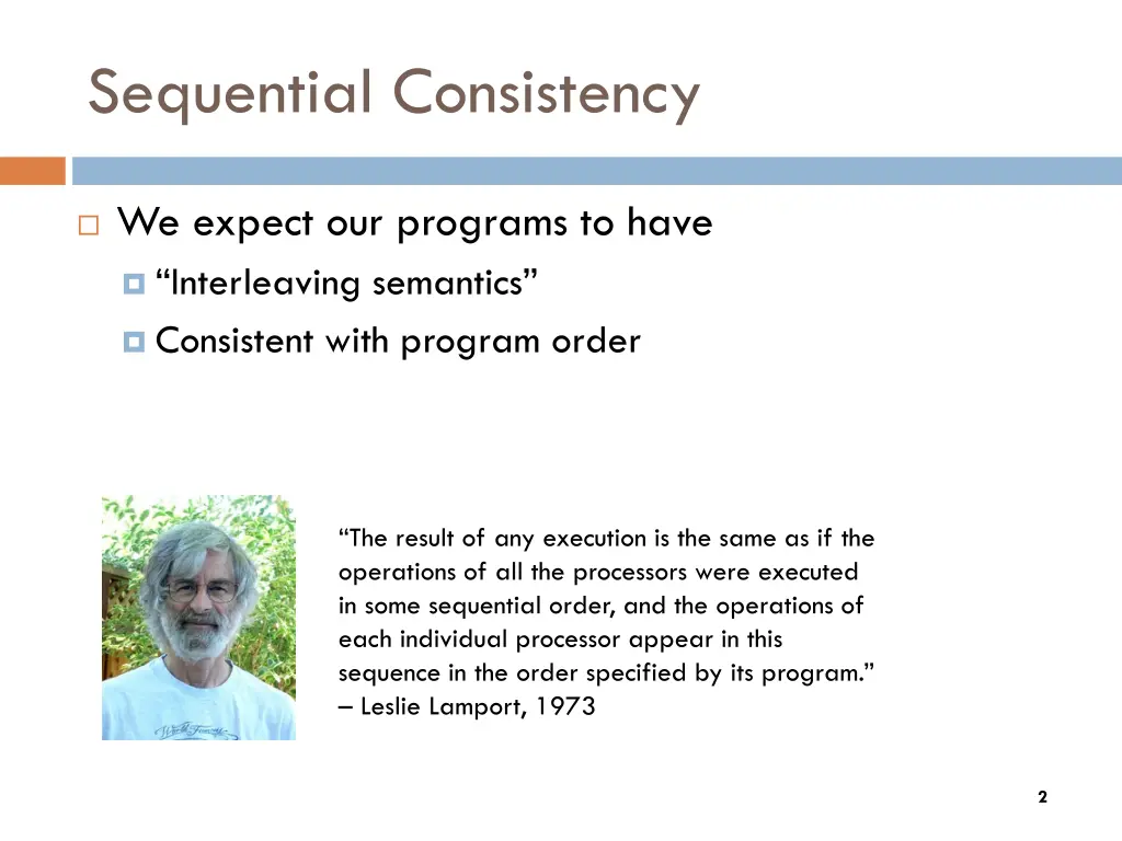 sequential consistency