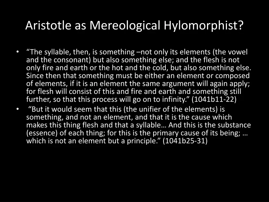 aristotle as mereological hylomorphist