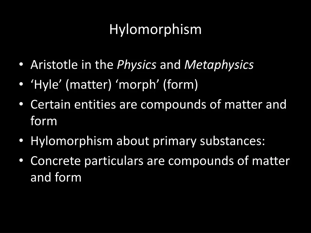 hylomorphism