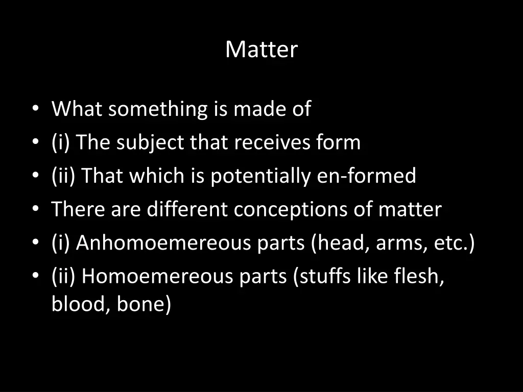 matter