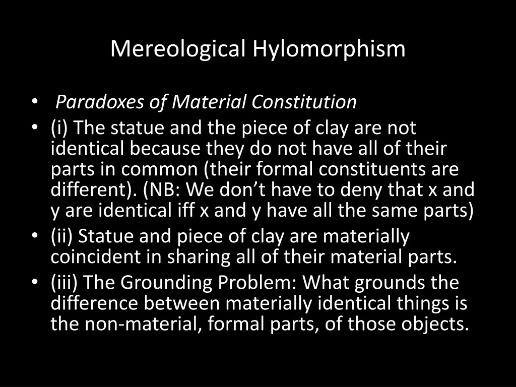 mereological hylomorphism 1