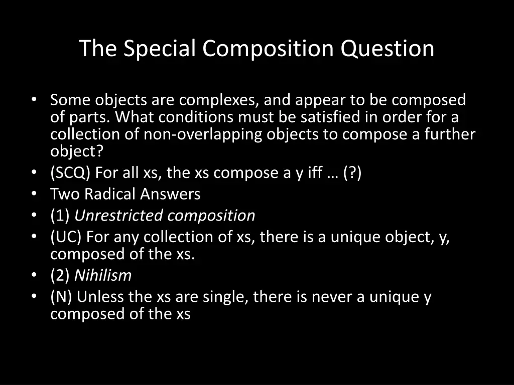 the special composition question