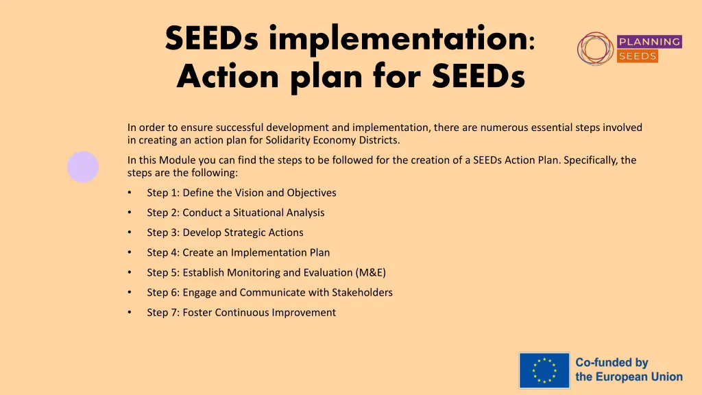 seeds implementation action plan for seeds