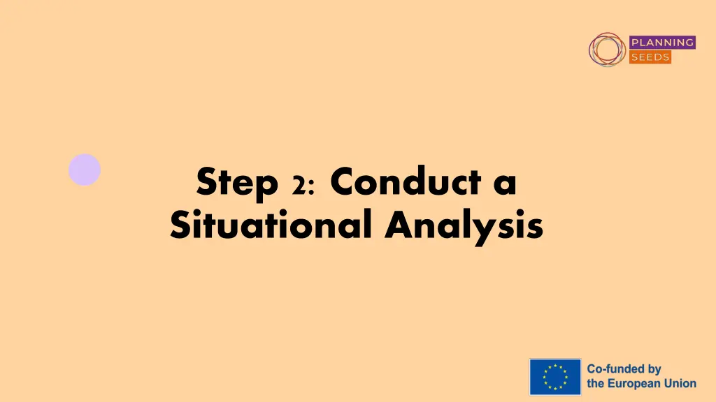 step 2 conduct a situational analysis