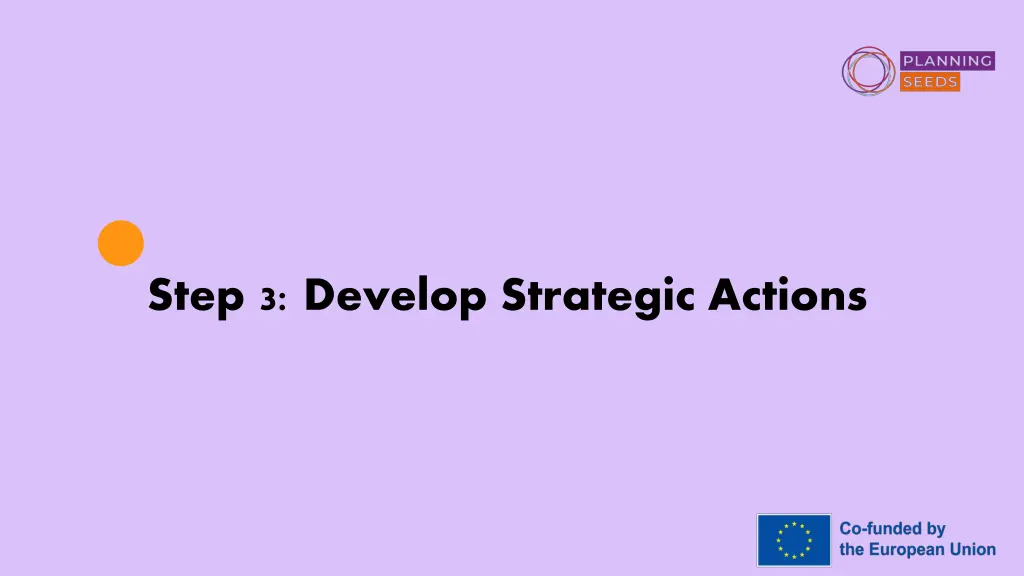 step 3 develop strategic actions