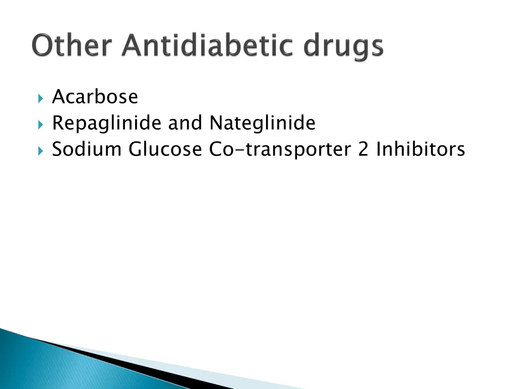 acarbose repaglinide and nateglinide sodium