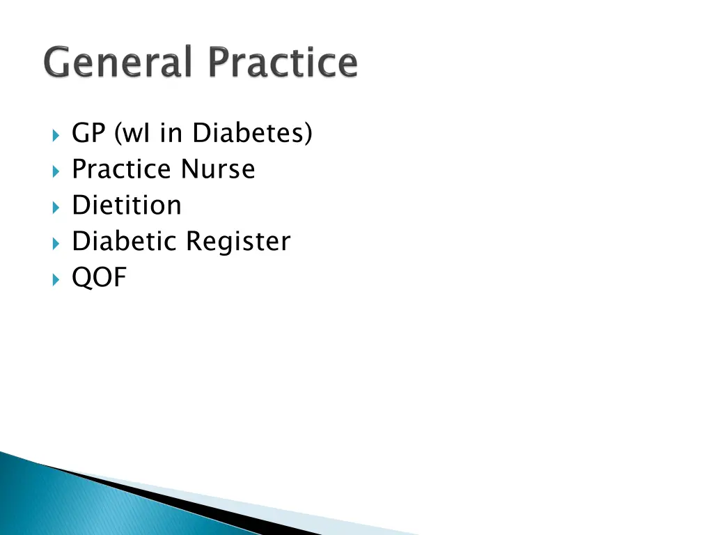 gp wi in diabetes practice nurse dietition