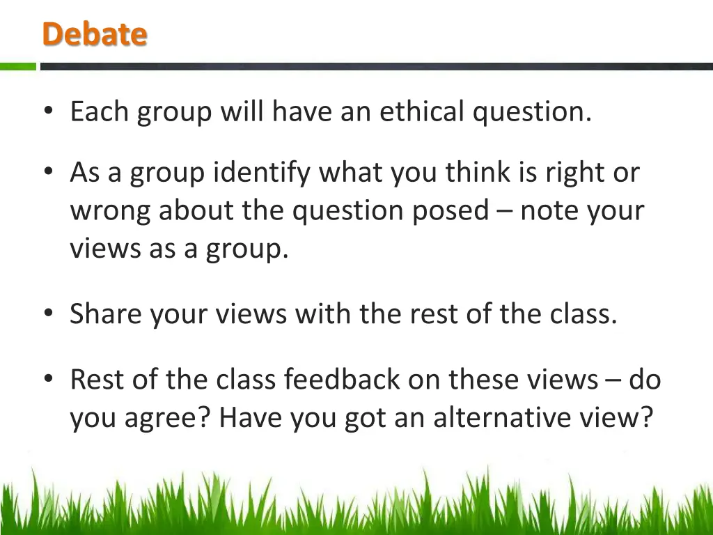 debate