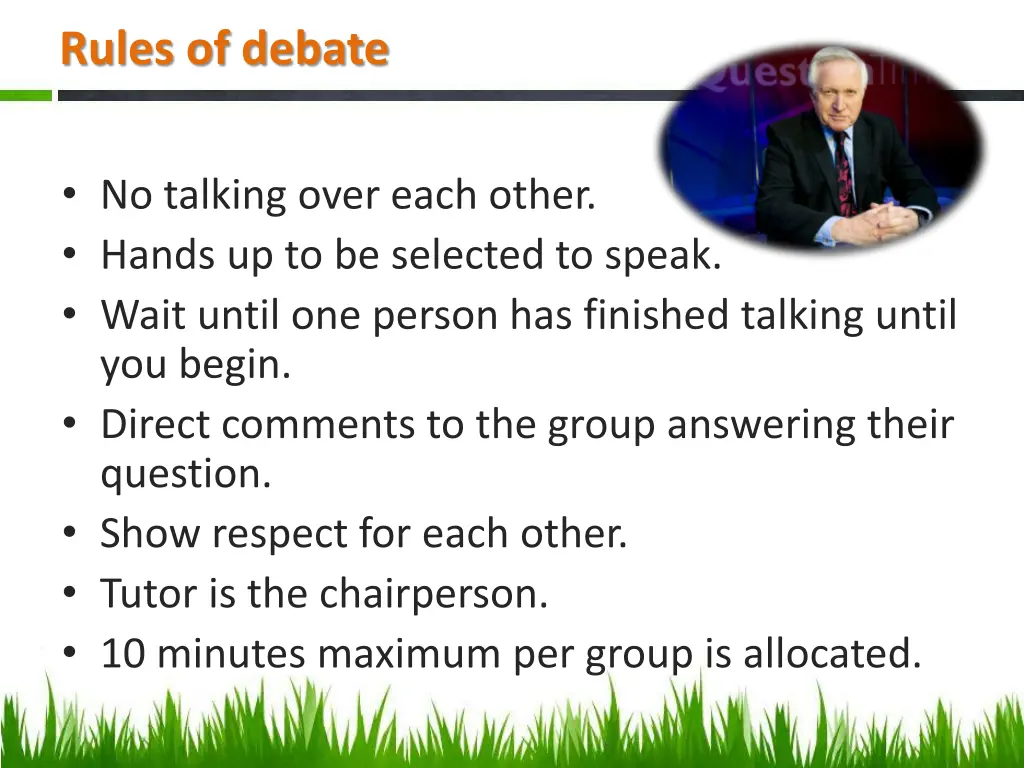 rules of debate