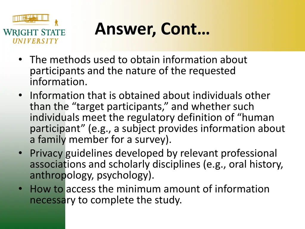 answer cont