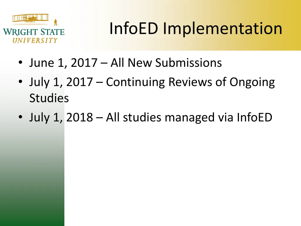 infoed implementation