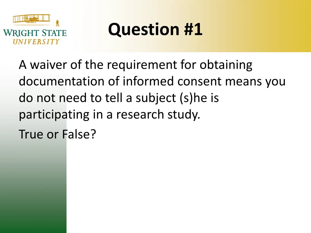 question 1