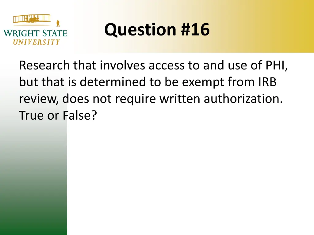 question 16