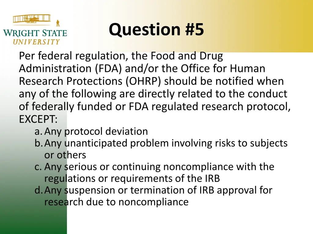 question 5
