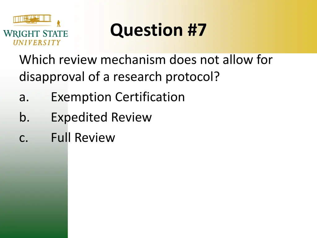 question 7