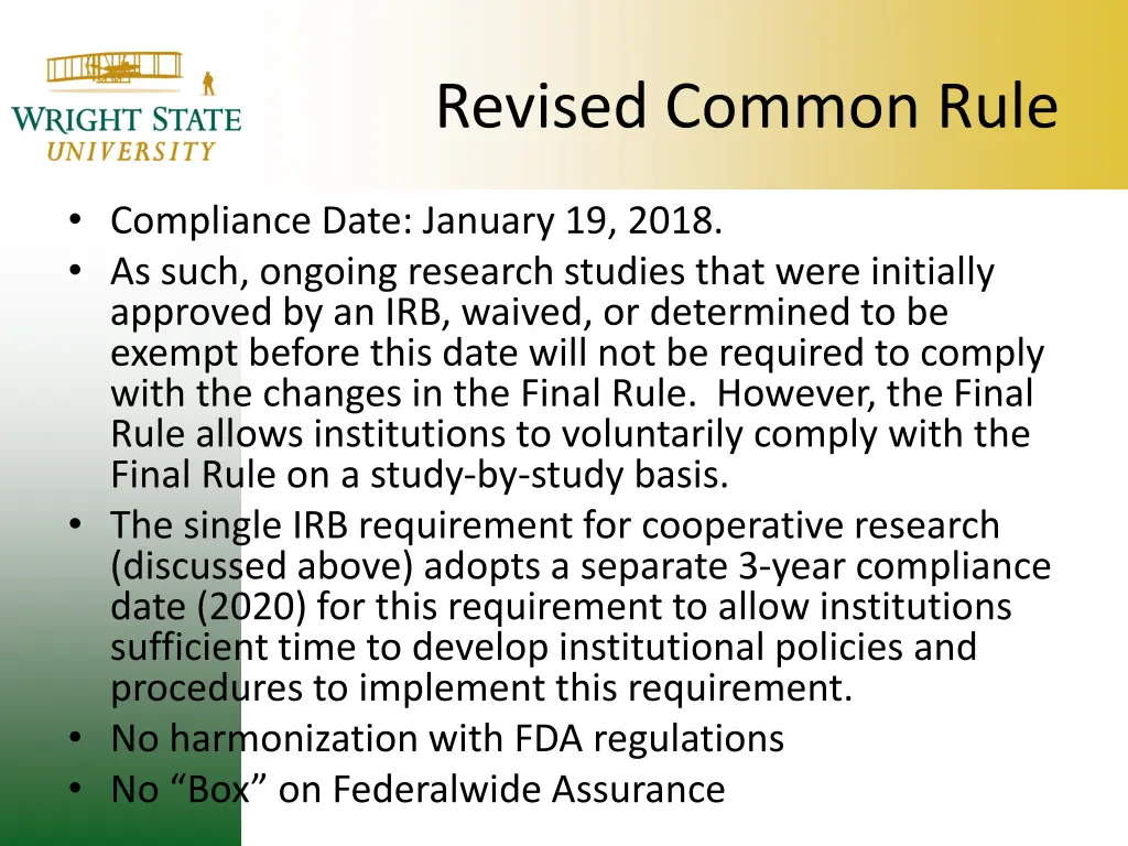 revised common rule