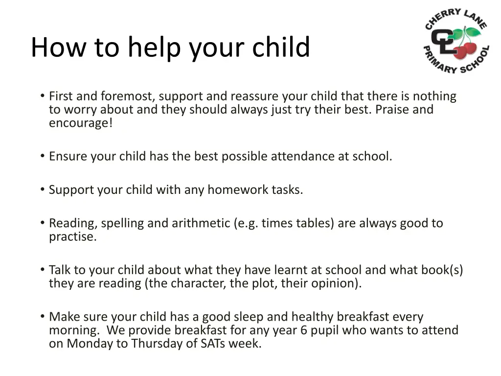 how to help your child