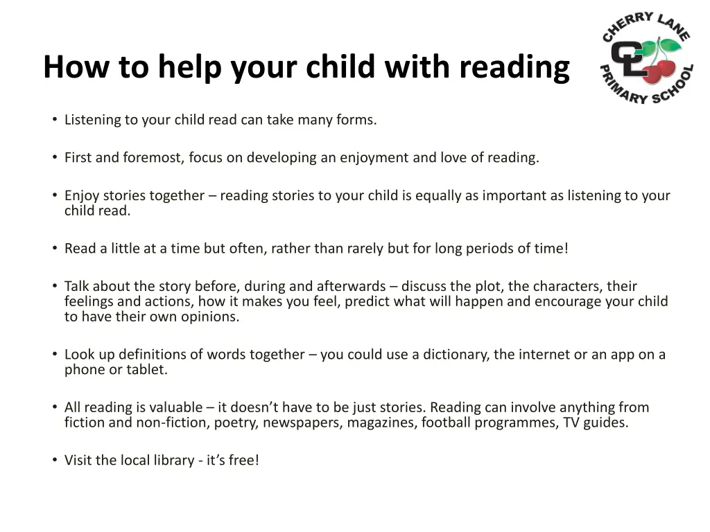 how to help your child with reading