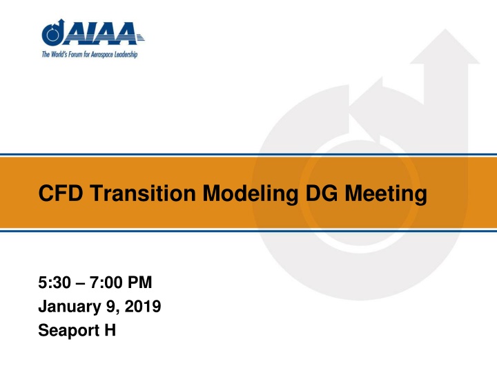 cfd transition modeling dg meeting