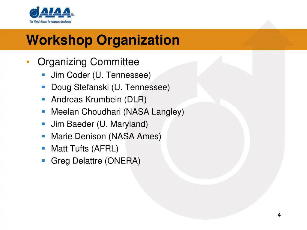 workshop organization