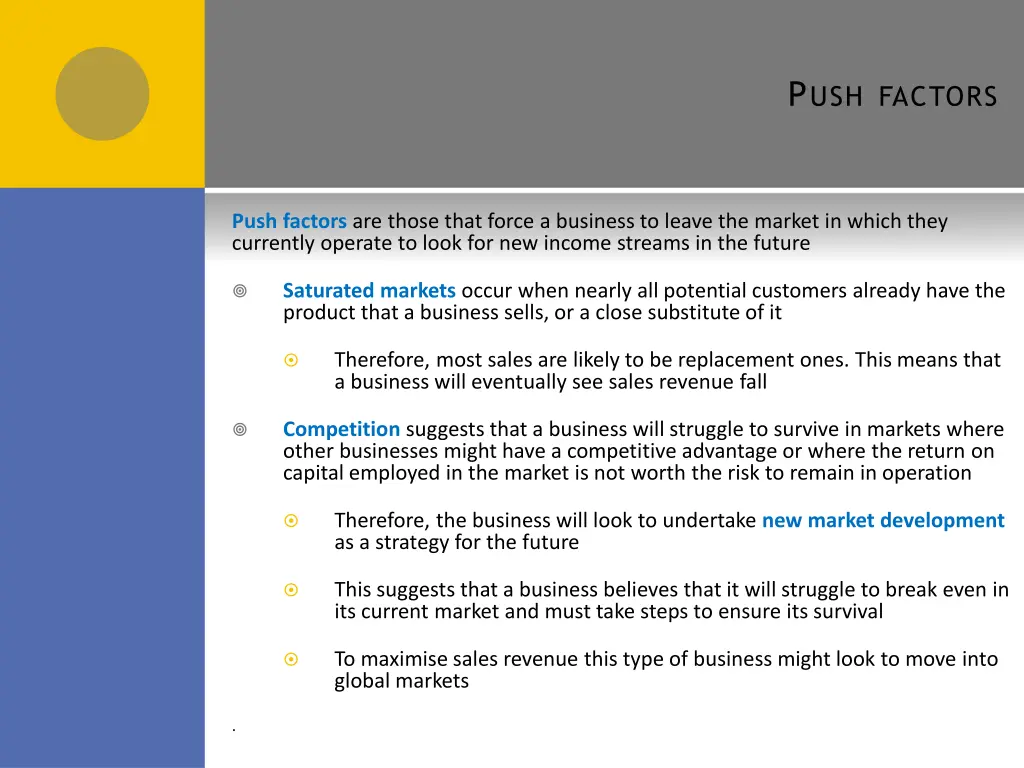 p ush factors