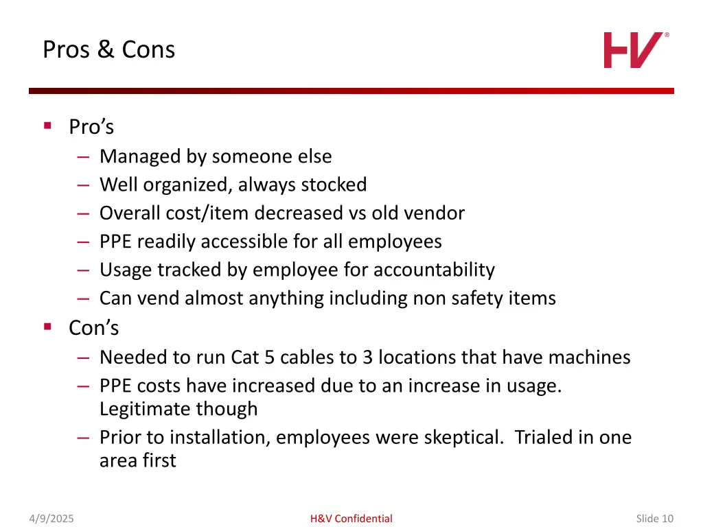 pros cons
