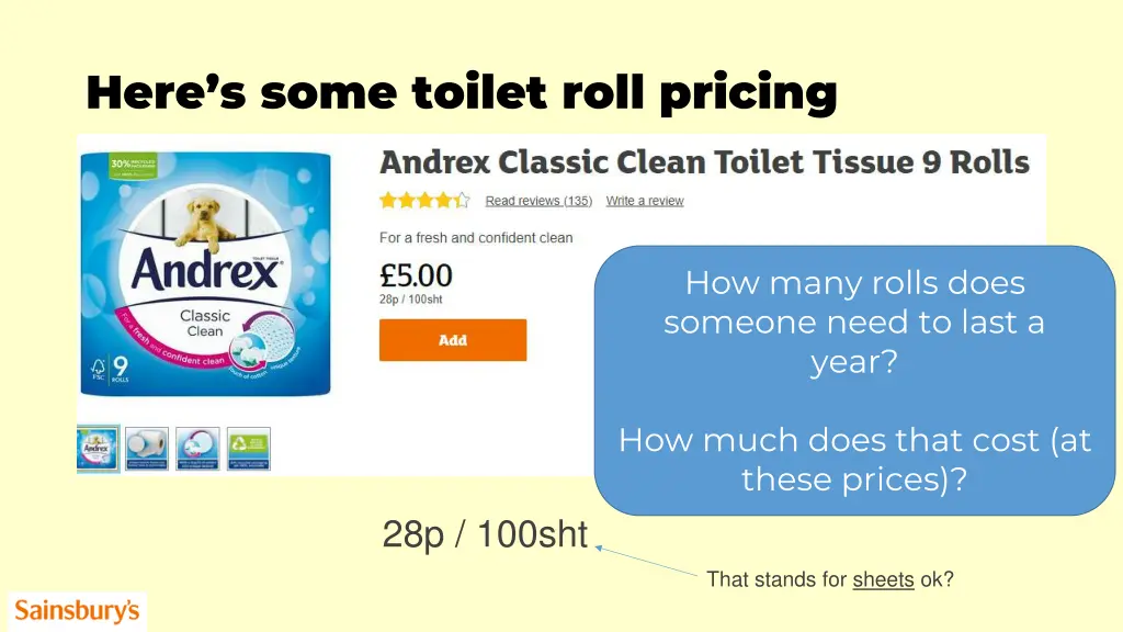 here s some toilet roll pricing